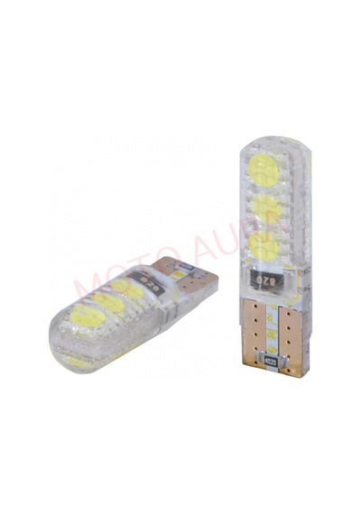T10  6 LED' Lİ DİPSİZ AMPUL BEYAZ  MODEL-1 [ÇİFT]