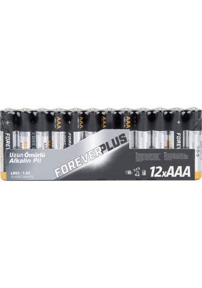 Forever Plus Alkalin İnce Pil 12'li 2 Adet