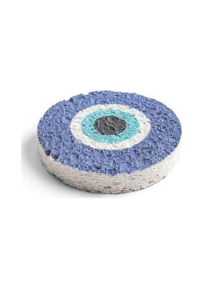 Magic Sponge Şişen Sihirli Sünger Nazar Boncuğu Desenli, Su İle Temas Ettiğinde Sünger Formunu Alır, Defalarca Kullanılabilir Sürdürülebilir