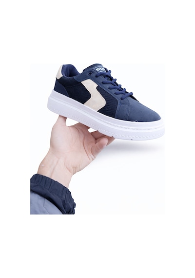 Mavi Kadın Sneaker Kalın Taban Bağcıklı Rahat Günlük Yürüyüş ... Mavi