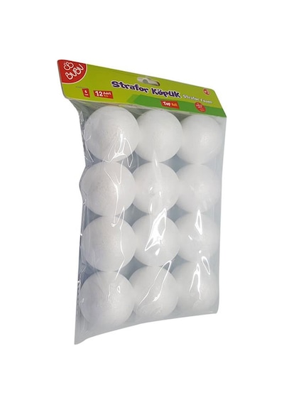 Bu-Bu Strafor Köpük Top 6 CM 12'Li Kp0004