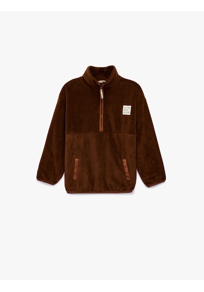 Koton Uzun Kollu Cep Detaylı Baskılı Yarım Fermuarlı Polar Sweatshirt Kahverengi 6wkg10147ak Kahve Koton Uzun Kollu Cep Detaylı Baskılı Yarım Fermuarlı Polar Sweatshirt Kahverengi 6wkg10147ak Kahve