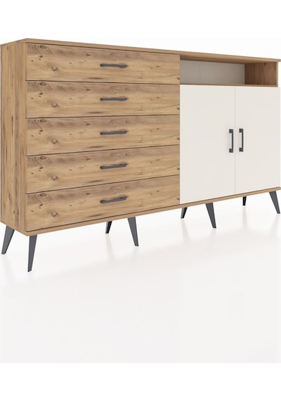Arges Konsol 2 Raflı 5 Çekmeceli 2 Kapaklı 176x30x99 Çam-aytaşı/ç Çam-aytaşı/çam Arges Konsol 2 Raflı 5 Çekmeceli 2 Kapaklı 176x30x99 Çam-aytaşı/ç Çam-aytaşı/çam