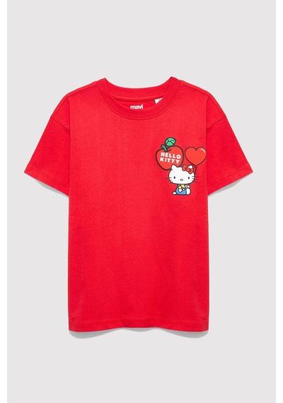 Mavi Kız Çocuk T Shirt 7610429-70478 Kırmızı Kirmizi