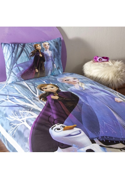 Taç Lisanslı Disney Frozen Winter Tek Kişilik Pamuk Nevresim Takı