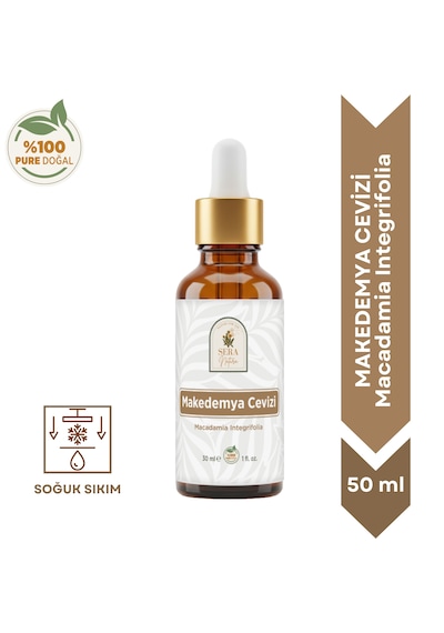 Makedemya Cevizi Yağı 30 Ml %100 Saf Nem Desteği & Saçta Yumuşaklık Sağlamaya Yardımcı Bakım Yağı