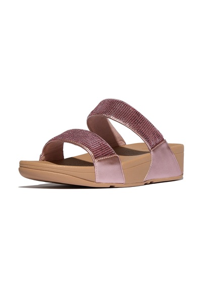 B50 Metallic Soft Blush Espadril / Keten Kadın Jf2 Fitflop Lulu Sequın Slıdes B50 Metallic Soft Blush Pembe
