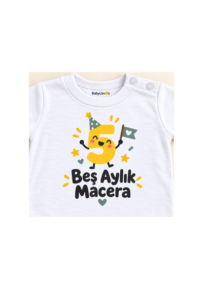 Babylimon Beş Aylık Macera Beyaz Kısa Kollu Çıtçıtlı Bebek Zıbını Beyaz - Beş Aylık Macera - 928161925 Beyaz - Beş Aylık Macera Babylimon Beş Aylık Macera Beyaz Kısa Kollu Çıtçıtlı Bebek Zıbını Beyaz - Beş Aylık Macera - 928161925 Beyaz - Beş Aylık Macera