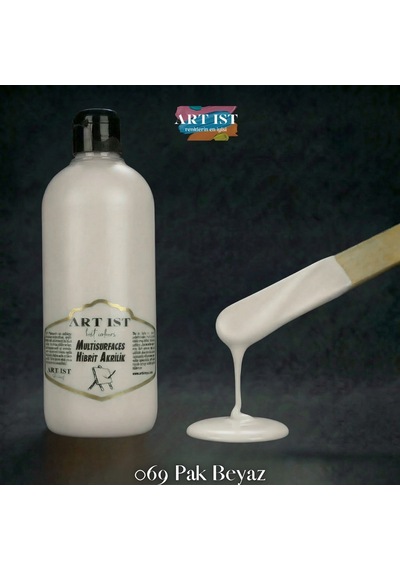 Multisurfaces Hibrit Akrilik Boyalar - 069 Pak Beyaz Ahşap, Taş Tozu, Hobi, Dıy
