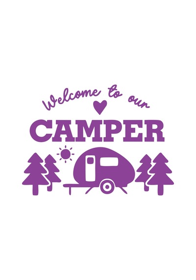 Camper Sticker 17x17 Cm Mor