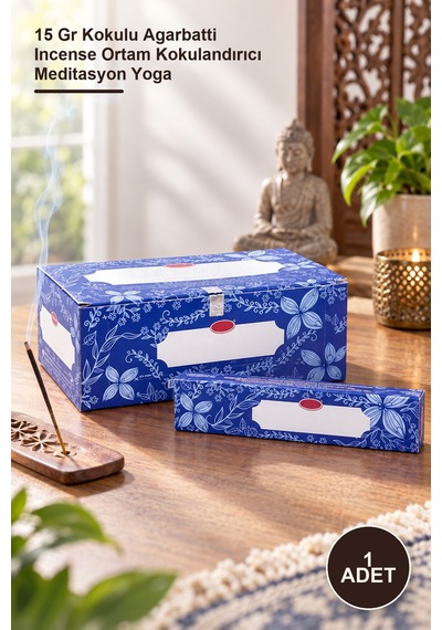 1 Adet Blue Champa Tütsü 15 Gr Kokulu Agarbatti Incense Ortam Kokulandırıcı Meditasyon Yoga