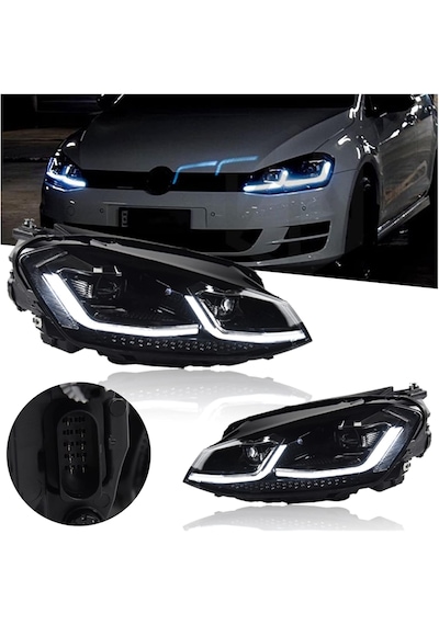 Volksvagen Golf 7 2013-2016 Mk7 J Dizayn Ön Far