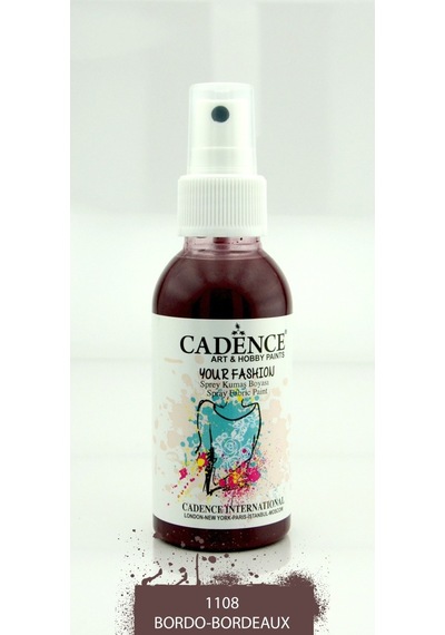 Cadence Your Fashion Sprey Kumaş Boyası 100Ml - 1108 Bordo