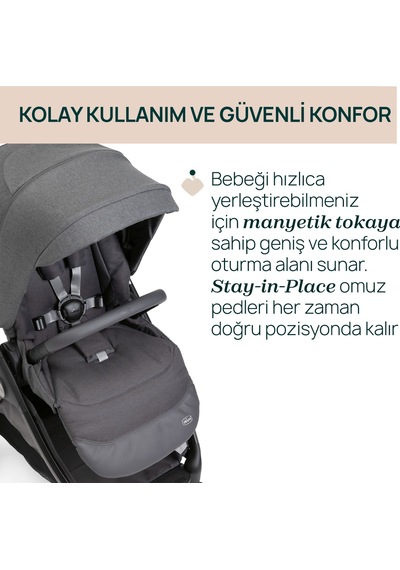 Chicco Bellagıo Bebek Arabası 2.0 Black Satın 05087183450000