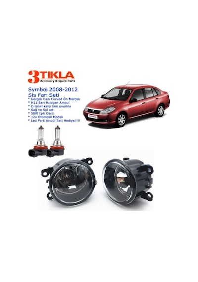 Renault Symbol 2008-2012 Sis Farı Set Oem: 8200074008