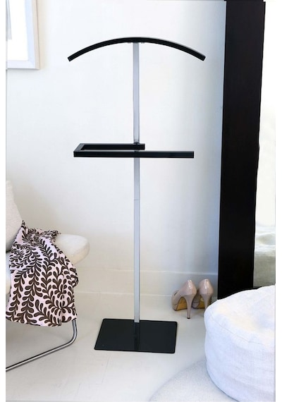 Polla Gümüş & Siyah Metal Dilsiz Uşak 45x26x115 Cm Diğer
