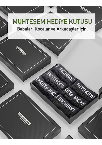 Anthony Jackson Likralı Premium Erkek Boxer Thomas 6'lı