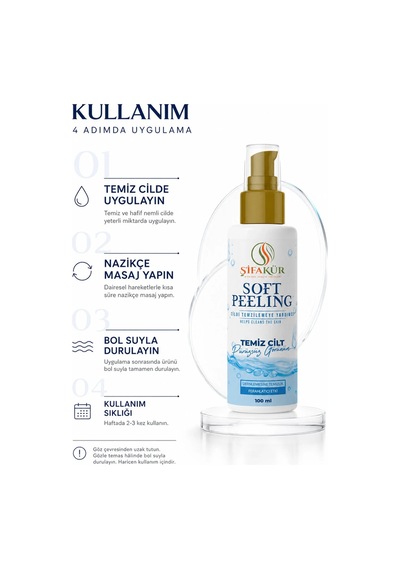 Yüz Peeling Jeli AHA BHA 100 ml Laktik Salisilik Asit Niasinamid Cilt Arındırıcı Soft Peeling