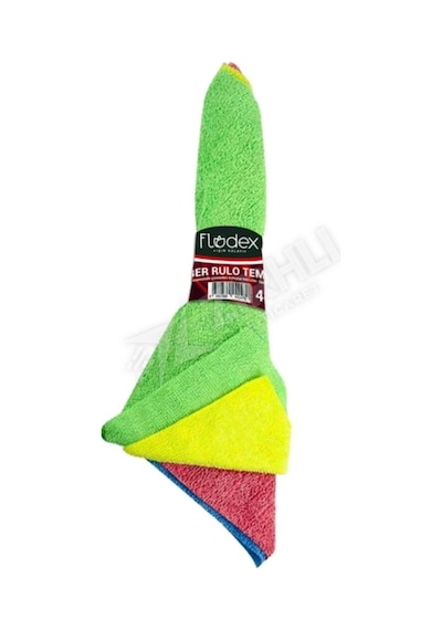 2 Adet Flodex Eko Rulo Mikrofiber Temizlik Bezi 4'lü Renkli