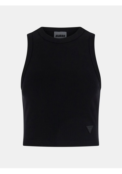 Guess Edie Ribana Örgülü Kadın Crop Atlet V3gp19k8rt2 Siyah