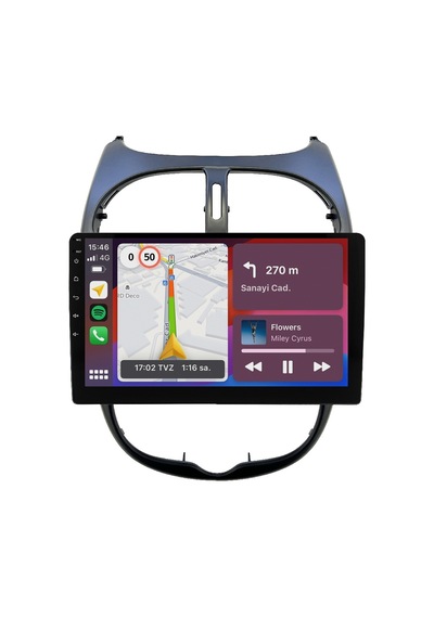Peugeot 206 Android Multimedya Sistemi 2006-2011 Crv4427xp