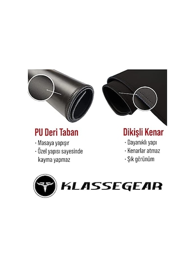 Ayrex Klasse Classic Mouse Pad, Dikişli Kenar, Kaymaz Taban, Büyük Boy Pürüzsüz Yüzey, Baskısız Ofis Tipi Masa