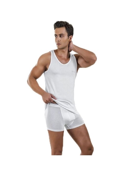 Pierre Cardin Modal Atlet Boxer Takım 140 Beyaz