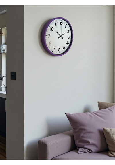 Zentime 36 Cm Mor Dekoratif Duvar Saati çok Renkli