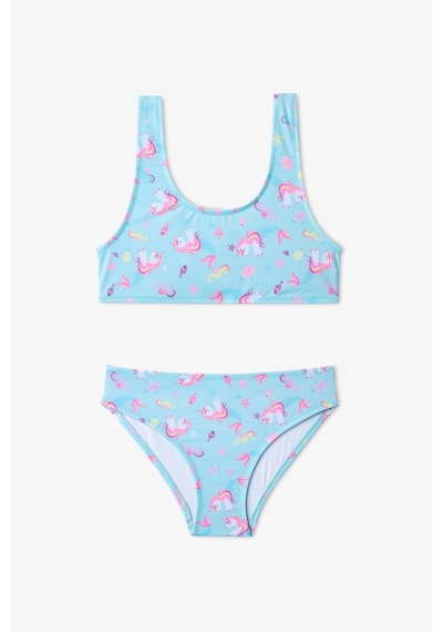 Penti Renkli Kız Çocuk Unimermaid Halter Bikini Takımı