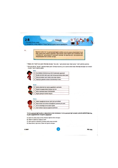 8.sınıf Lgs Deneme Sınavı - Sözel Bölüm - 4 Kitapcık