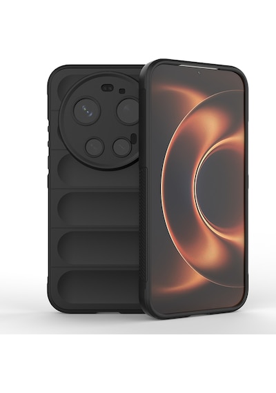 Adige Xiaomi 17 Ultra Kılıf Etnik Optimum Oyuk Desenli Silikon Siyah