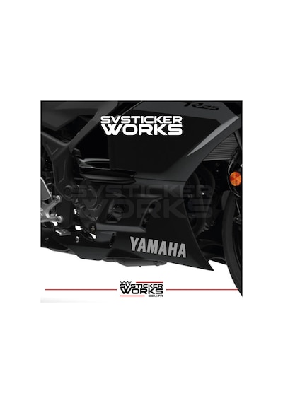 Yamaha Sticker 2 Adet Evrensel Tüm Zeminlere Ve Modellere Uyumlu Gri