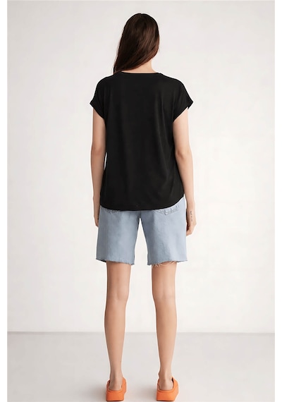 Fashion Friends Simli Bluz Siyah Kadın Bluz 26y0202k1