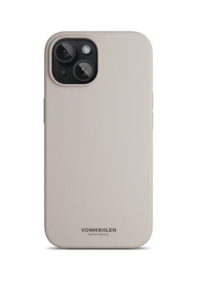 Vonmahlen Apple Uyumlu iPhone 15 Plus Magsafe Silikon Kılıf Krem