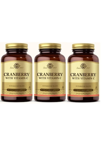 Solgar Cranberry Extract With Vitamin C 60 Kapsül 3 Adet
