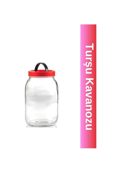 2 Litre Cam Turşu Ve Bakliyat Saklama Kavanozu Şeffaf