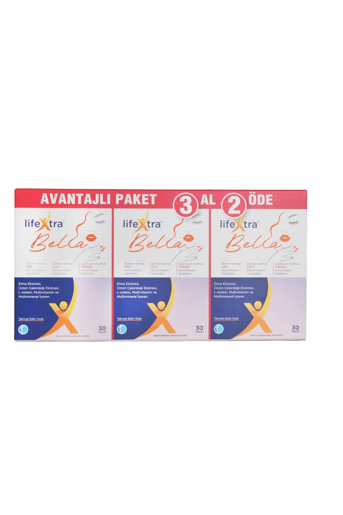 Lifextra Bella 30 Tablet - 3al2öde Avantajlı Paket