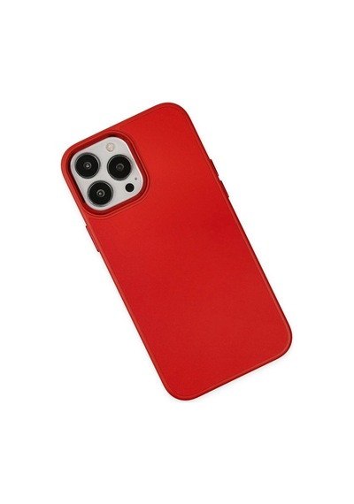Apple iPhone  Uyumlu- 13 Pro Kılıf Asya Deri Silikon - Kırmızı