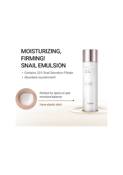 Snail Matrix Emulsion Salyangoz Özlü Kolajen İçerikli Nemlendirici Emülsiyon