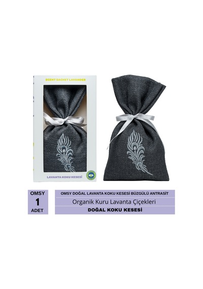 Omsy Doğal Lavanta Koku Kesesi Büzgülü Antrasit 1 Adet