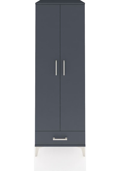 Kronos Dolap 2 Raflı Tek Çekmeceli Tek Askılı 60x59x182 Antra... Antrasit