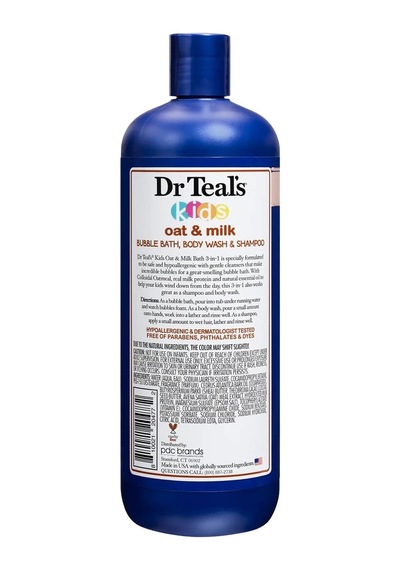 Dr.teals Kids Oat & Milk 3in1 Banyo Köpüğü + Vücut Şampuanı + Şampuan 591ml