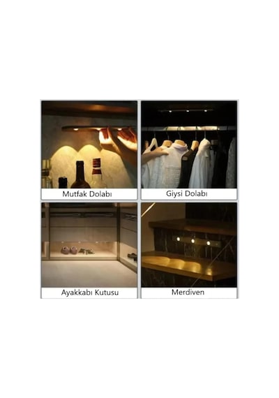 Hareket Sensörlü - Dekoratif Gece Lambası Usb Şarjlı 30 Cm Siyah