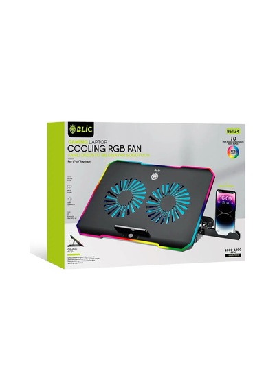Miaxtreme Çift Fanlı 9-17'' Uyumlu Rgb Gaming Laptop Soğutucu Cooling Pad Ayarlanabilir Notebook Altlığı