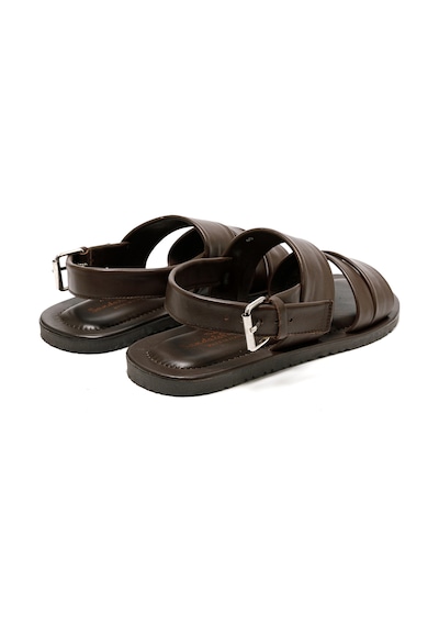 The Sandals Factory Brown Sandalet Erkek M7718 The Sandals Factory Leather Upper Sandals Brown