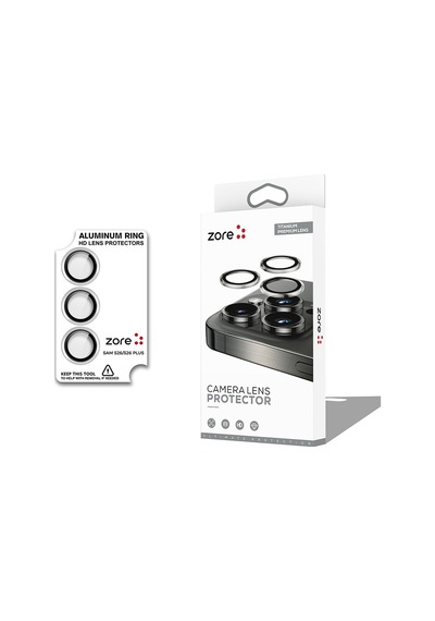 Galaxy S26 Uyumlu Parmak İzi Bırakmayan Kamera Lens Koruyucu Cl-12 - Gri - T41602