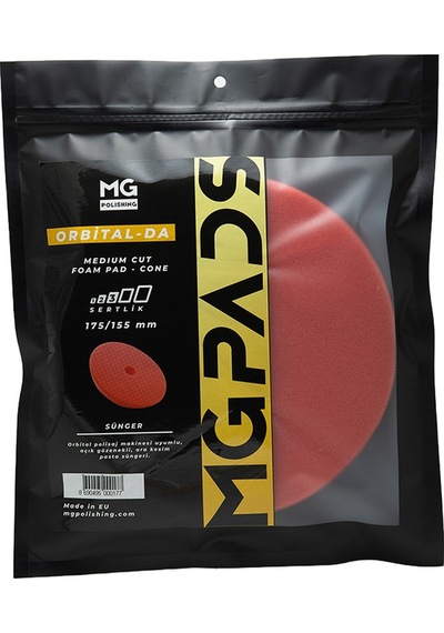 Mg Pads Orbital Ara Kesim İnce Pasta Süngeri Kırmızı - 175/15