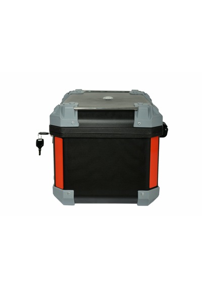 Motosiklet Arka Çanta Kare 42 Litre Abs Siyah Siyah Kırmızı