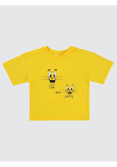 Tom And Jerry Erkek Çocuk Tişört 2- 5 Yaş Sarı