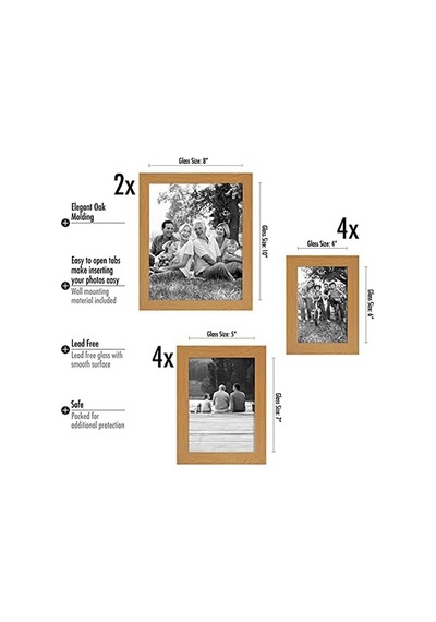 10&apos Lu Kırılmaz Camlı Fotoğraf Çerçevesi Seti, İki 20,32x25,4 Cm, Dört 12,7x17,8 Cm Ve Dört 10,16x15,24 Cm Çerçeve İle Galeri Duvar Çerçevesi Seti İmza Koleksiyonu Koyu Meşe 10&apos Lu Kırılmaz Camlı Fotoğraf Çerçevesi Seti, İki 20,32x25,4 Cm, Dört 12,7x17,8 Cm Ve Dört 10,16x15,24 Cm Çerçeve İle Galeri Duvar Çerçevesi Seti İmza Koleksiyonu Koyu Meşe